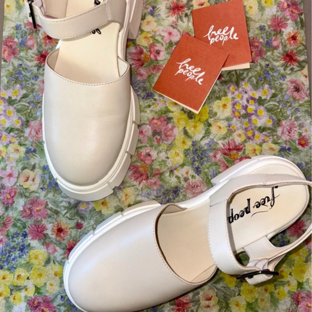 Free People Cream Sandals